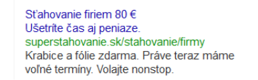 Číslo v nadpise reklamy