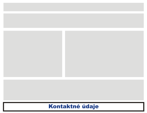 Kontaktné údaje na vstupnej stránke