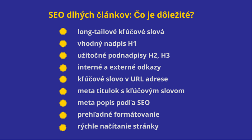 SEO dlhých článkov