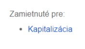 zamietnutá reklama - veľké písmená