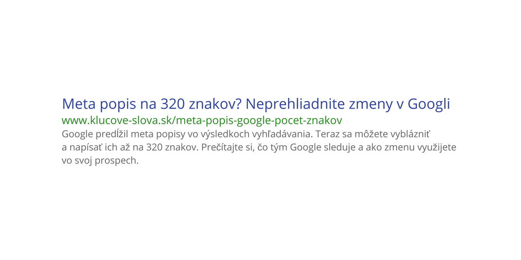 Meta popis na 320 znakov Neprehliadnite zmeny v Googli COVER.png