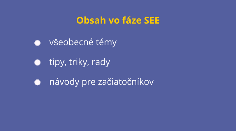 obsah vo fáze see