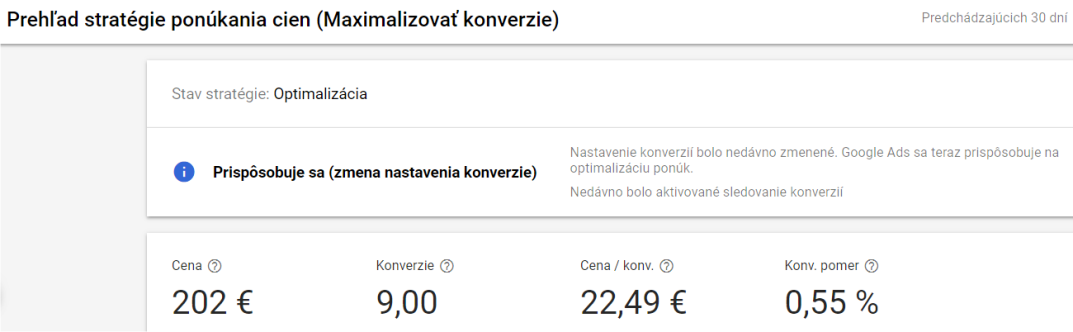 optimalizácia stratégie Google Ads
