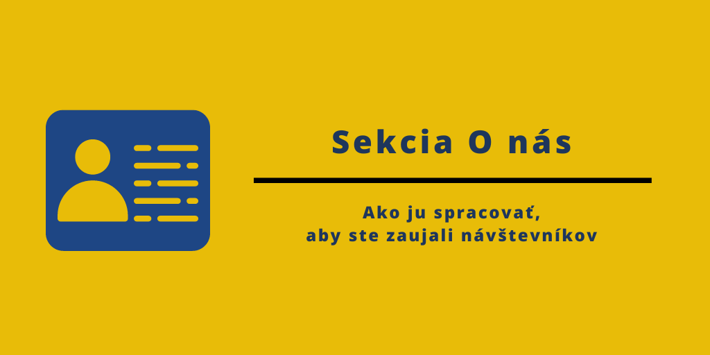 ako spracovať sekciu O nás